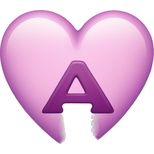 A heart with the letter A in it emoji