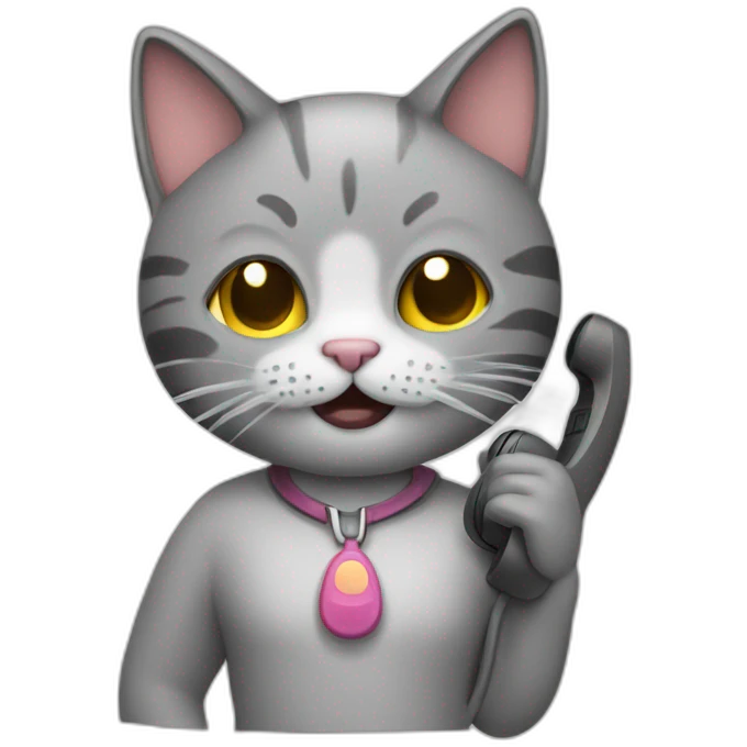 Cat calling phone emoji
