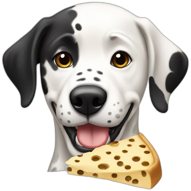 Dalmatiner eating emoji