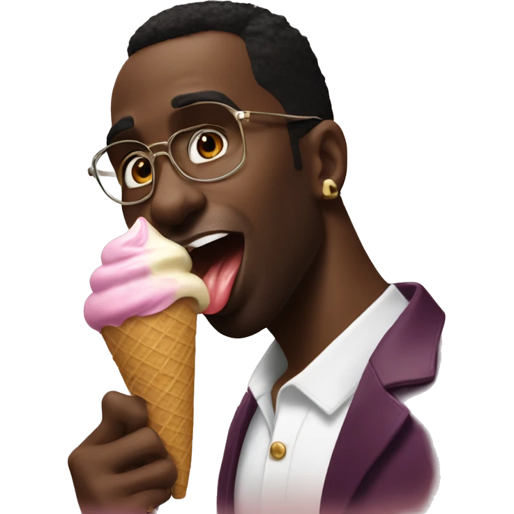 P Diddy licking ice cream emoji
