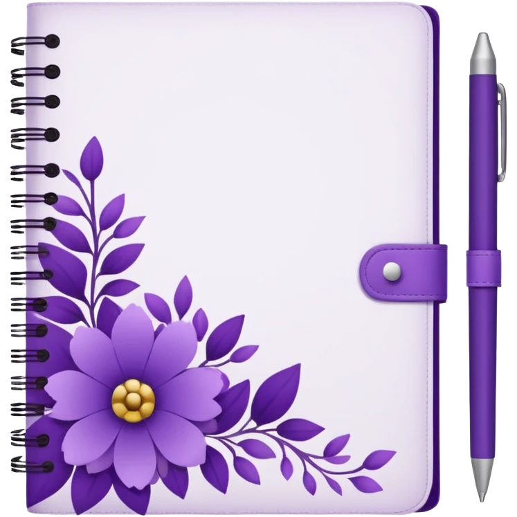 journal white and purple emoji