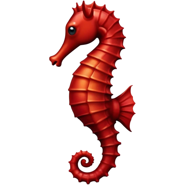 Dark Red Seahorse emoji