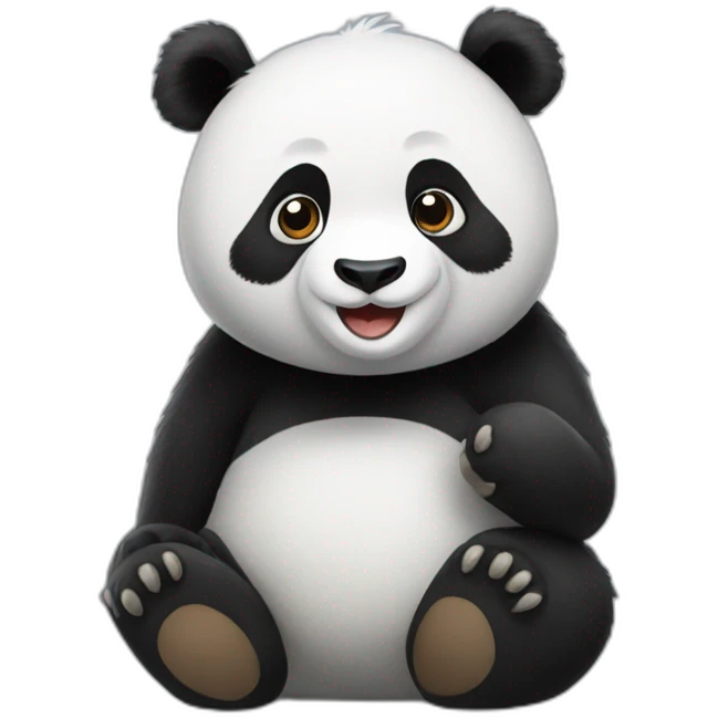 Panda with momey emoji