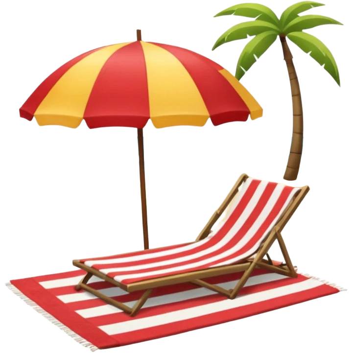 summer-themed emoji of a summer beach scene emoji