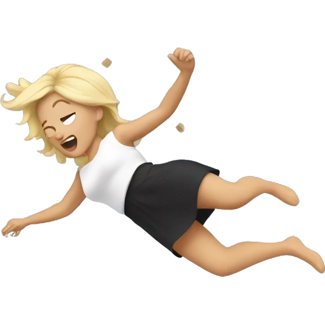 Falling blonde emoji