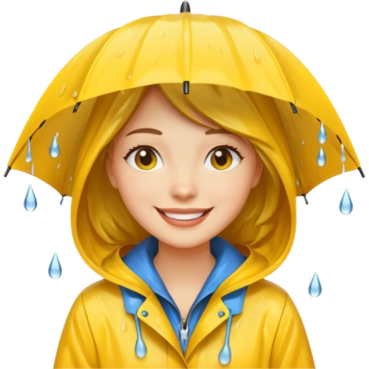 woman caught in the rain emoji