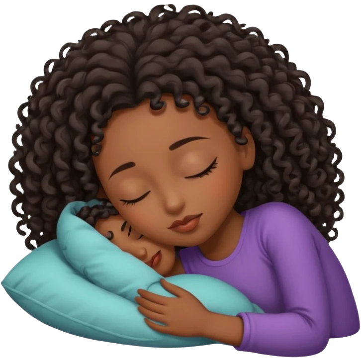 Black girl sleeping ￼ emoji