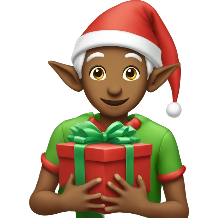 Elf holding gifts emoji