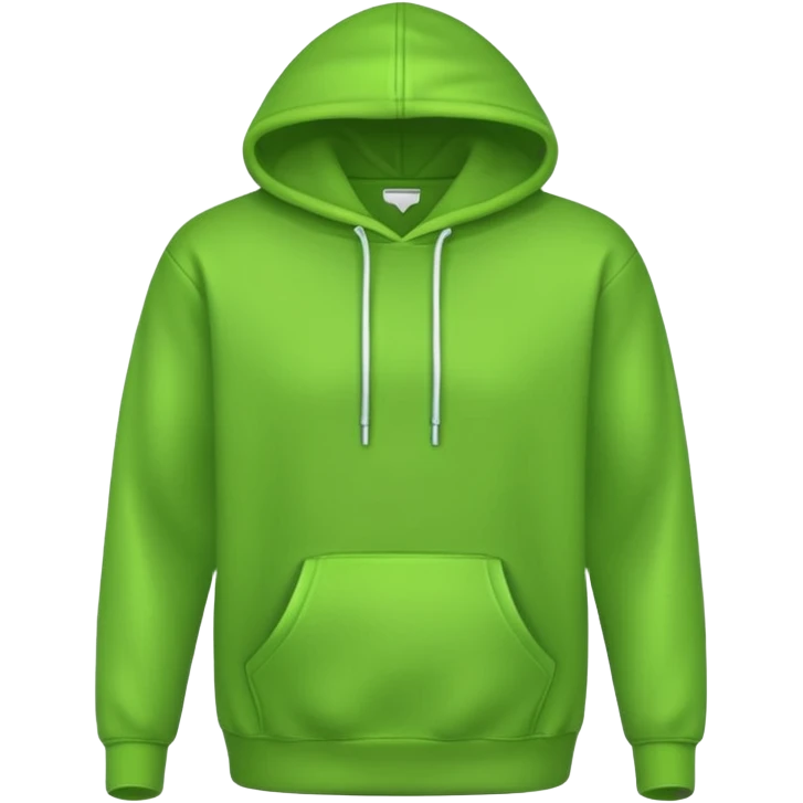 bright green hoodie, no person inside emoji