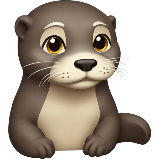 Thinking otter emoji