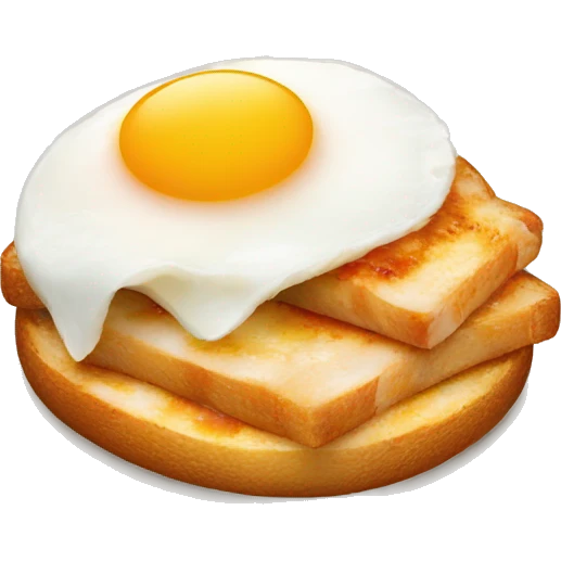egg toasted with fish emoji