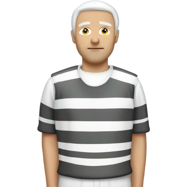 Homme blanc avec une tenue de prisonnier  emoji