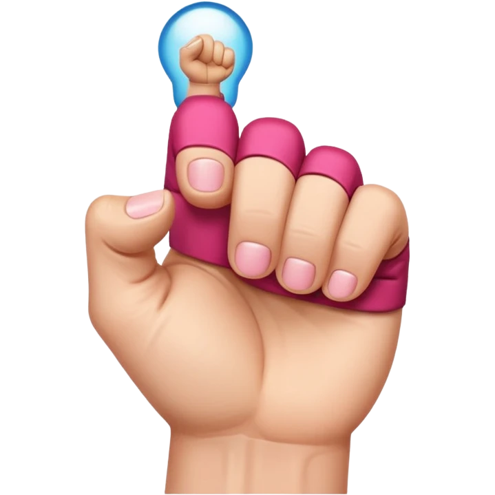 puño cerrado y dedo meñique estirado emoji