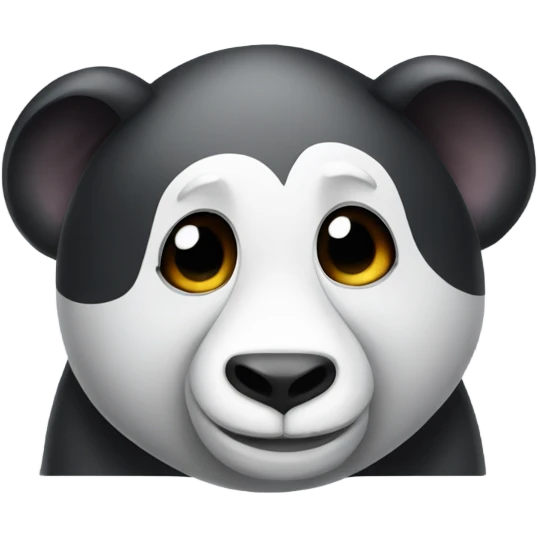 A panda pretending to be an elephant emoji