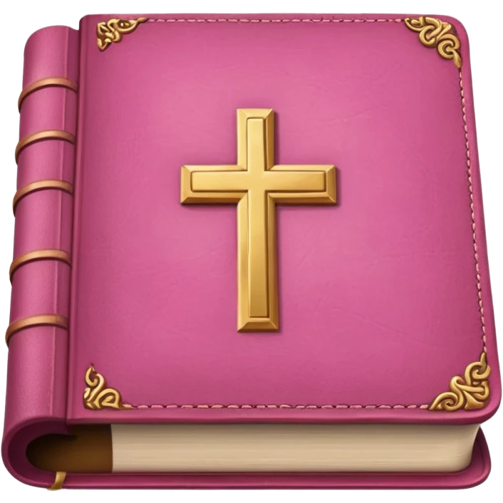 A pink bible emoji