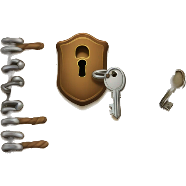vintage diary with lock and key emoji