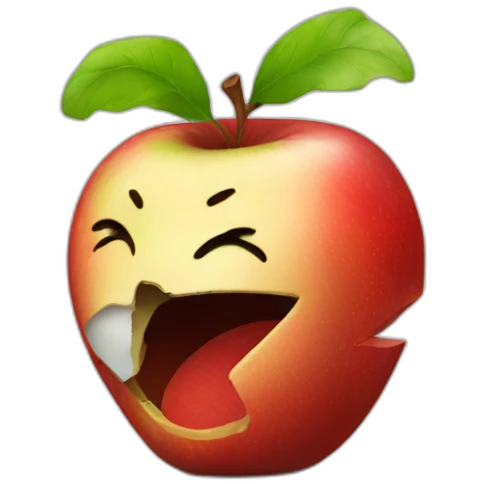 broken apple emoji