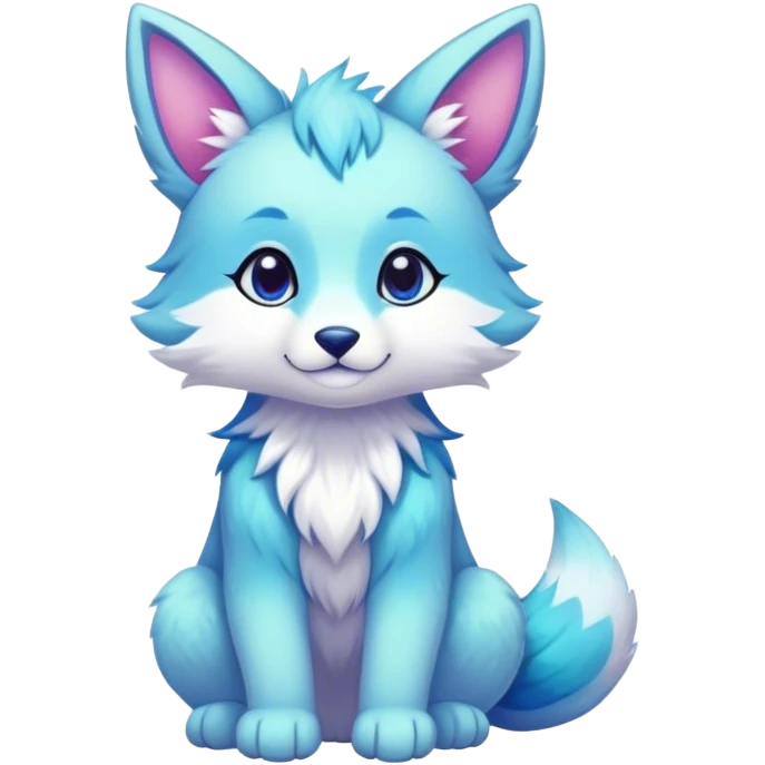 Kawaii bright fantasy ethereal anthro fursona animal emoji