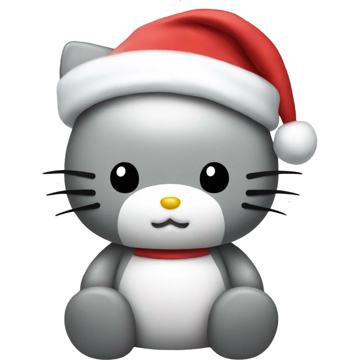 Hello kitty with a santa hat emoji