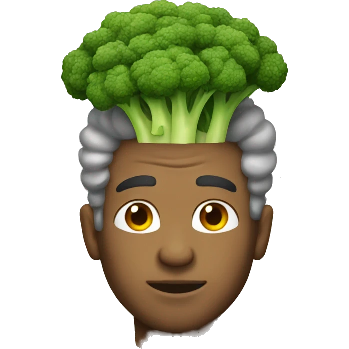 man with broccoli hair emoji