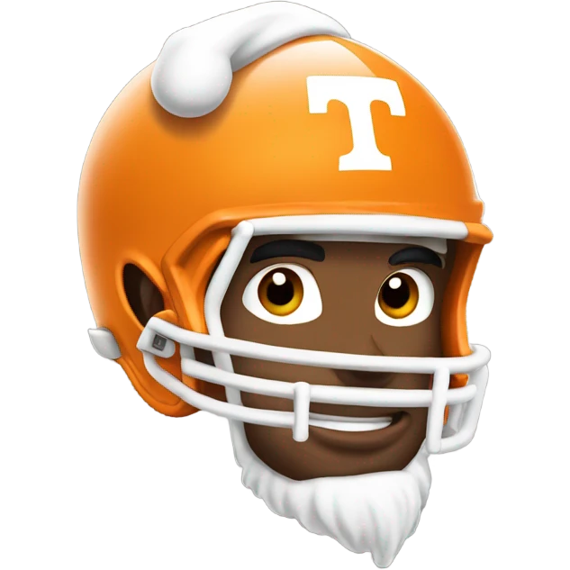 Tennessee football player wearing a Santa hat emoji