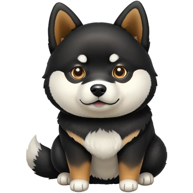 Running black Shiba Inu emoji