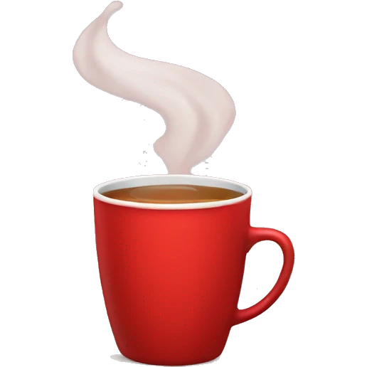 red cup of tea emoji