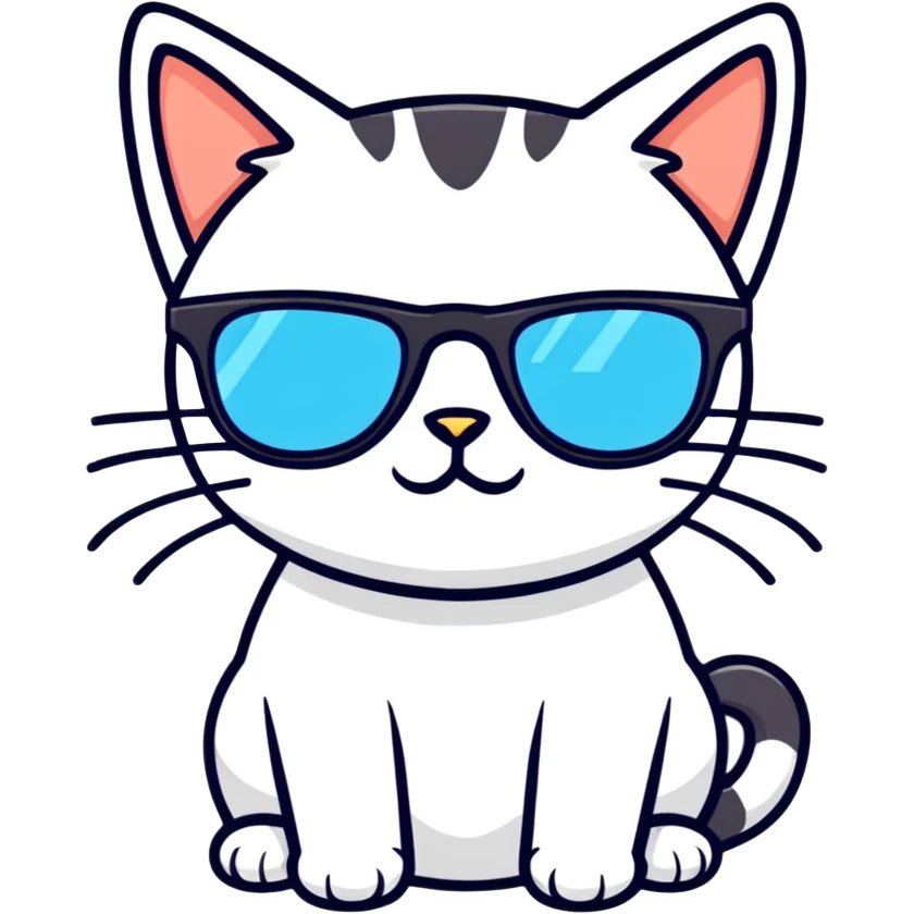 Cat with sunglasses emoji