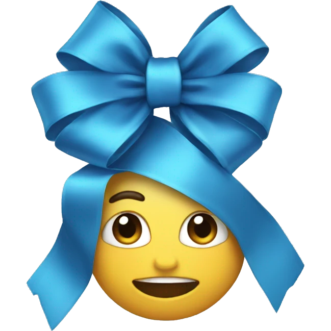 blue bow emoji