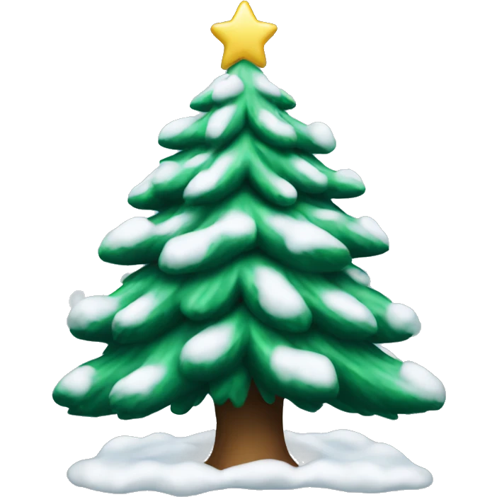 Snowy Christmas tree emoji