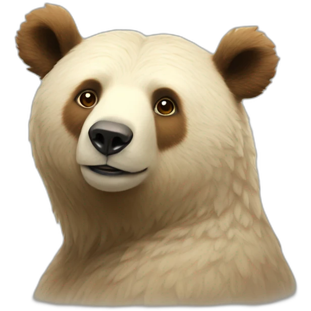 Un ours sur un oiseau emoji