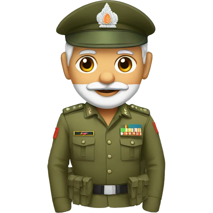 Narendra Modi as a army man  emoji