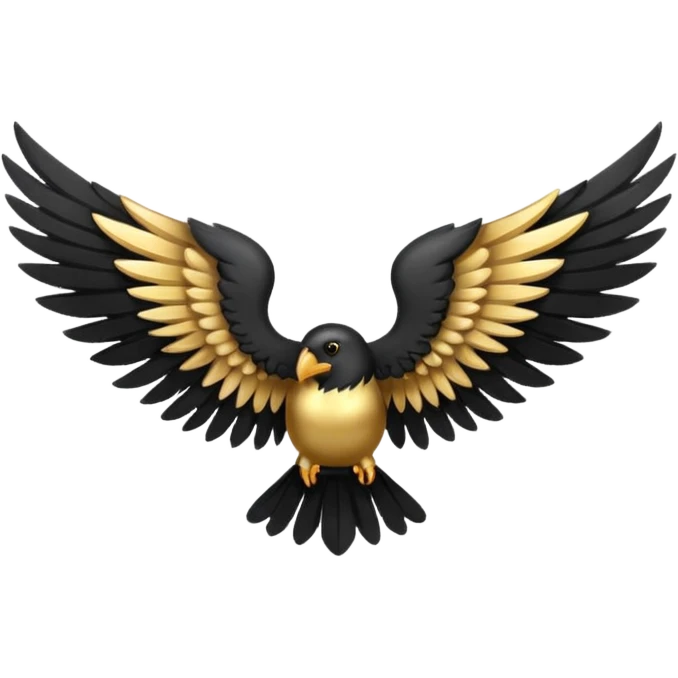 2 ailles noir un N au milieu emoji