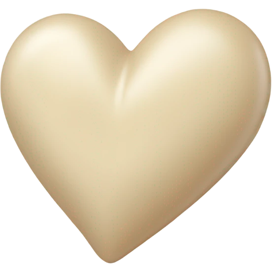 Cream heart emoji