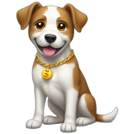 perro con mucho dinero emoji