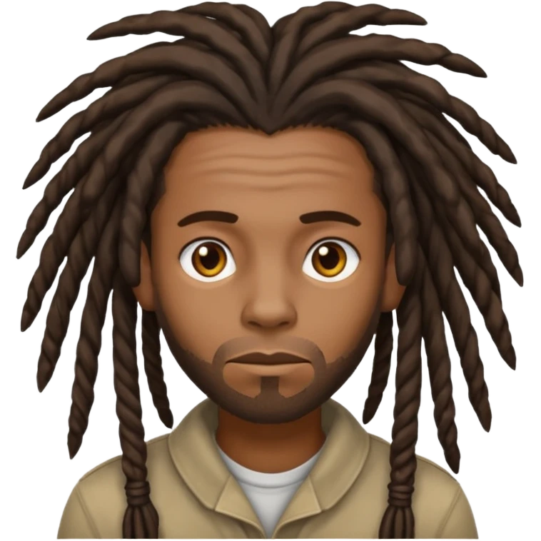 A black guy with dreads trying to keep a straight face  emoji