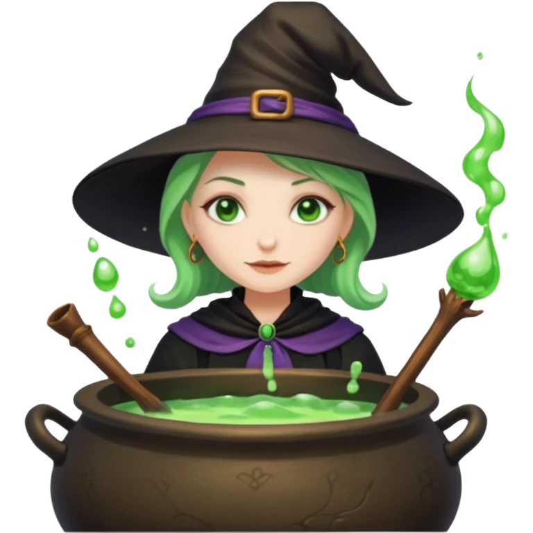 green witch cooking potion emoji
