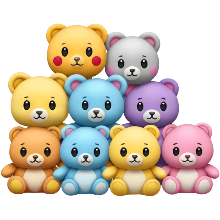 Beautiful plush toys emoji