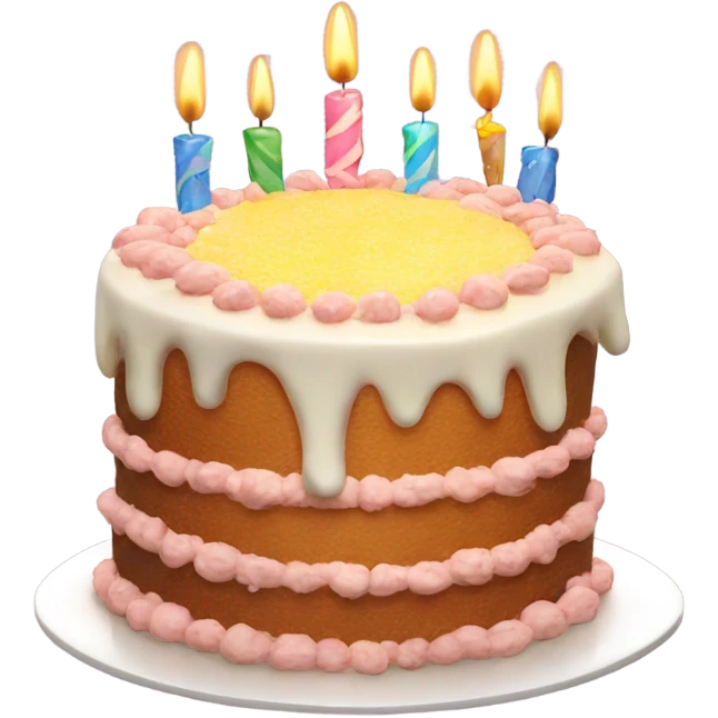 Birthday cake sunshine emoji