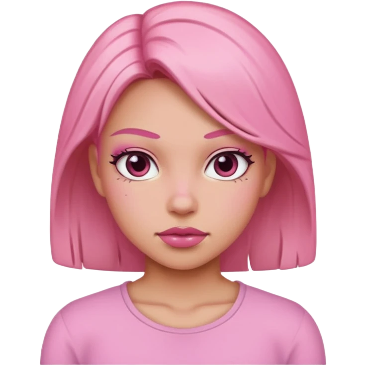 Make pink strong girl emoji