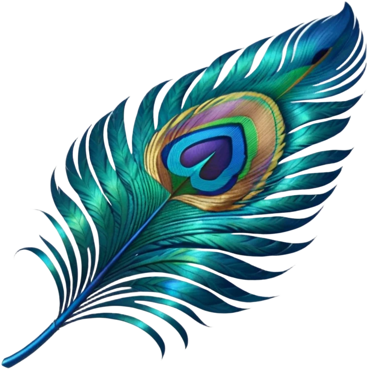 Make a colourful peacock feather emoji emoji
