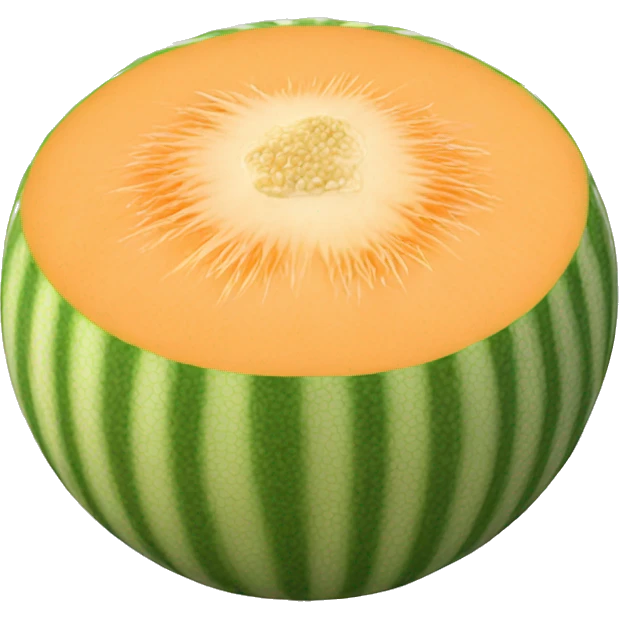 3D muskmelon  emoji