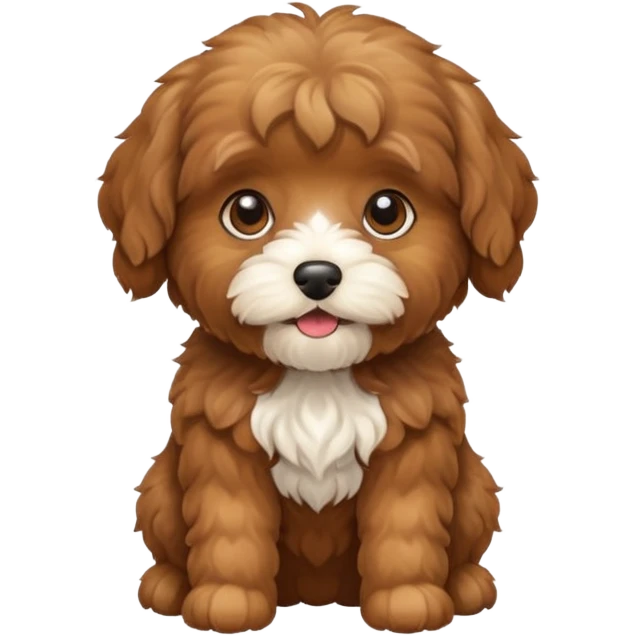 brown mini cavapoo  emoji