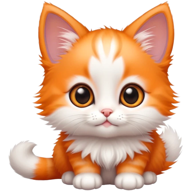 baby kitten with huge eyes and tiny paws emoji