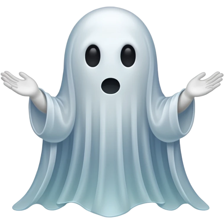 realistic ghost without a face emoji