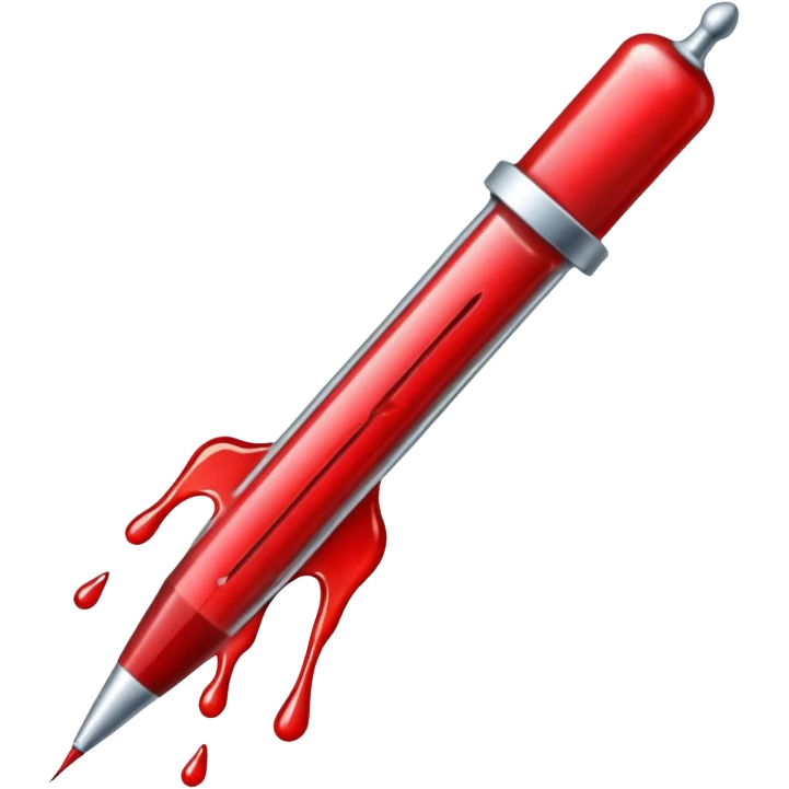 needle with blood emoji