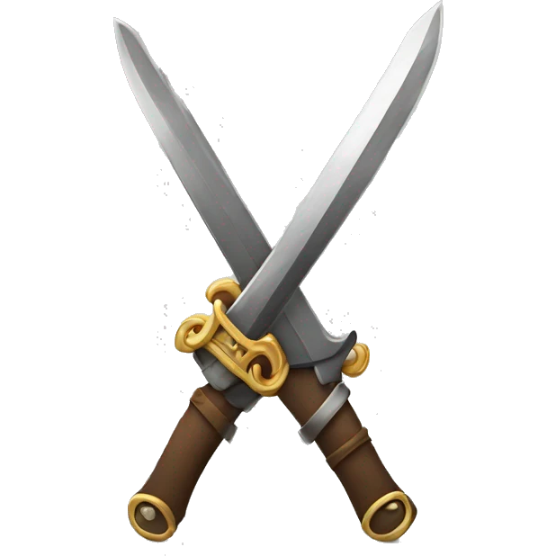 Crossed sword with gun emoji