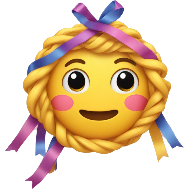 A cute emoji with many ribbons emoji