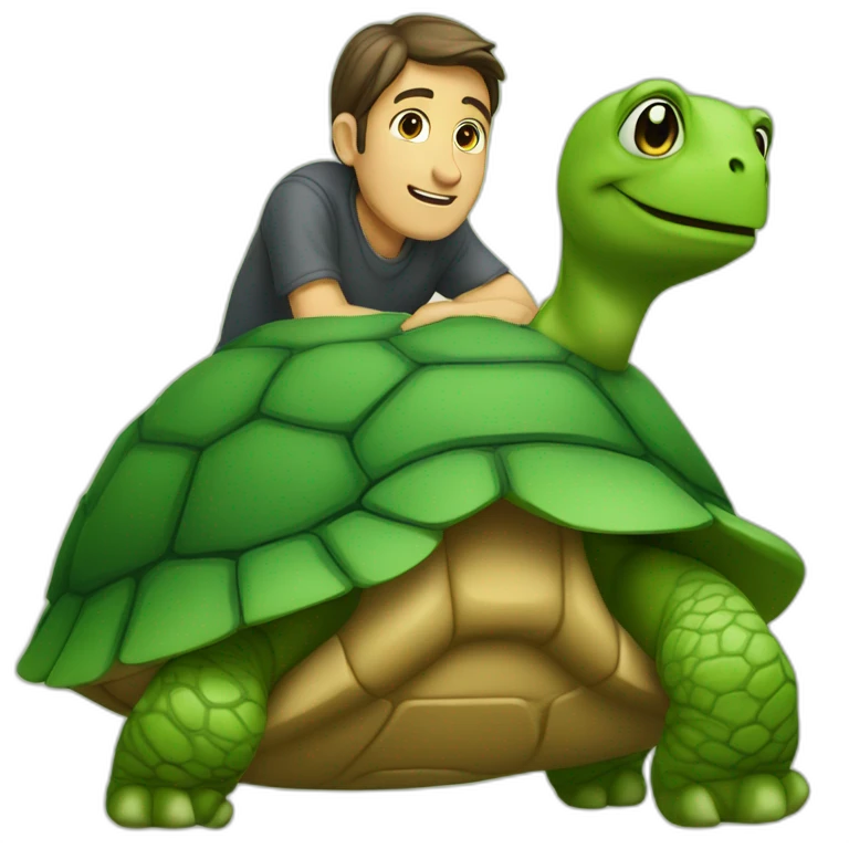 Homme sur tortue emoji