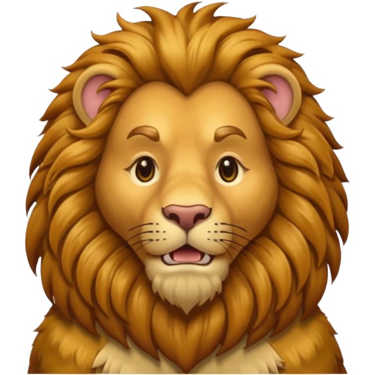 Cowardly Lion from Oz with golden brown fur emoji